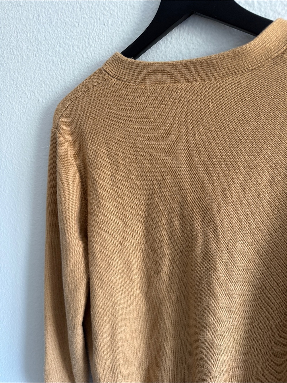 Miu Miu Camel Logo Wool-blend V-neck Cardigan - Picture 11 of 14